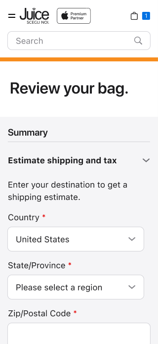 Review your bag