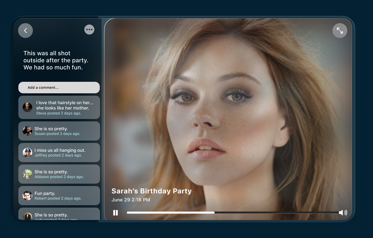 Keepsi — Sarah's Birthday Party album in spatial room